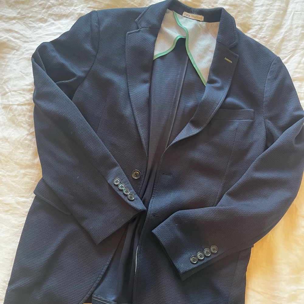 Zara Blue Sport Coat Classic Blazer